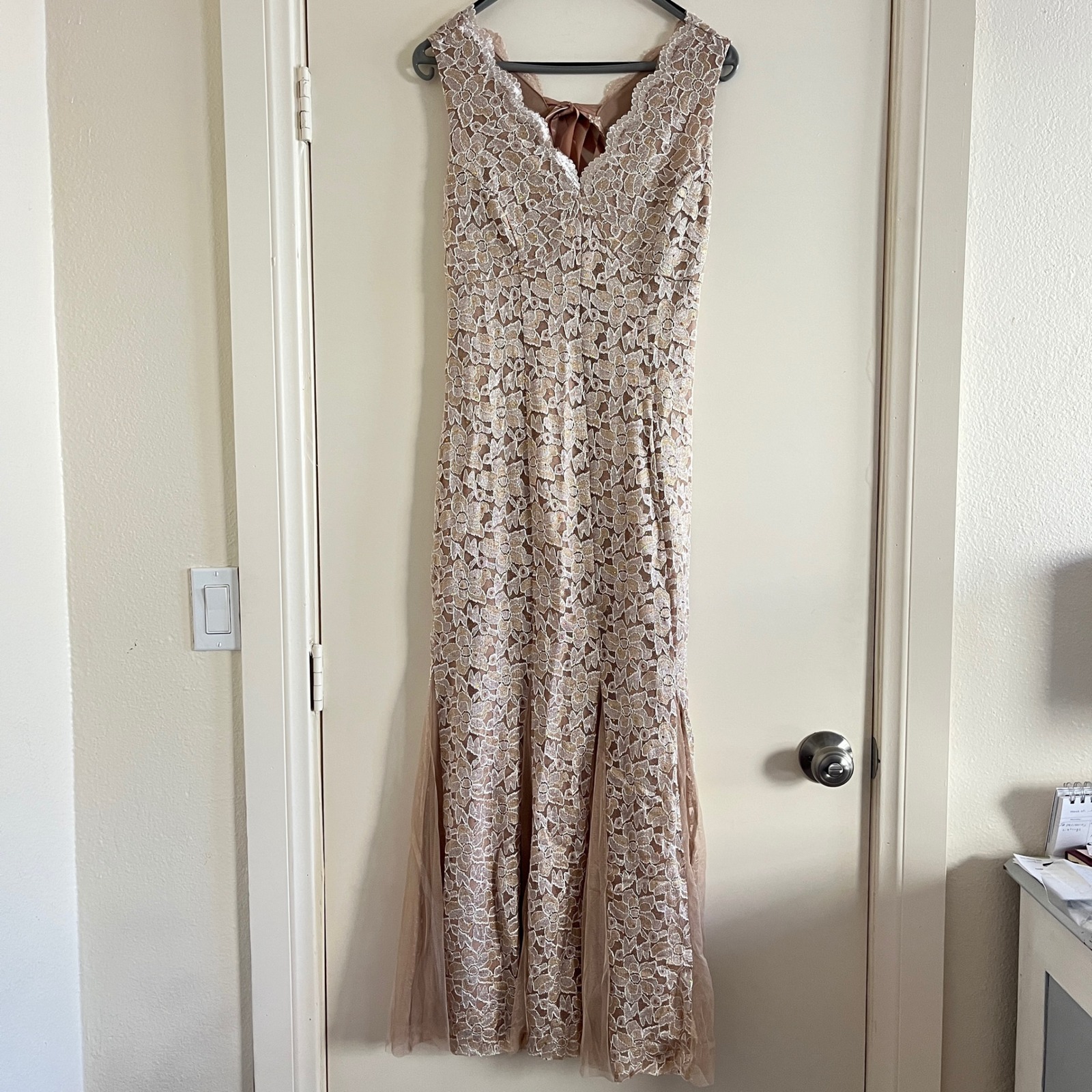 Women Sequins Lace Dress Small Prom Fairy Whimsical Romantic Feminine Mesh Event